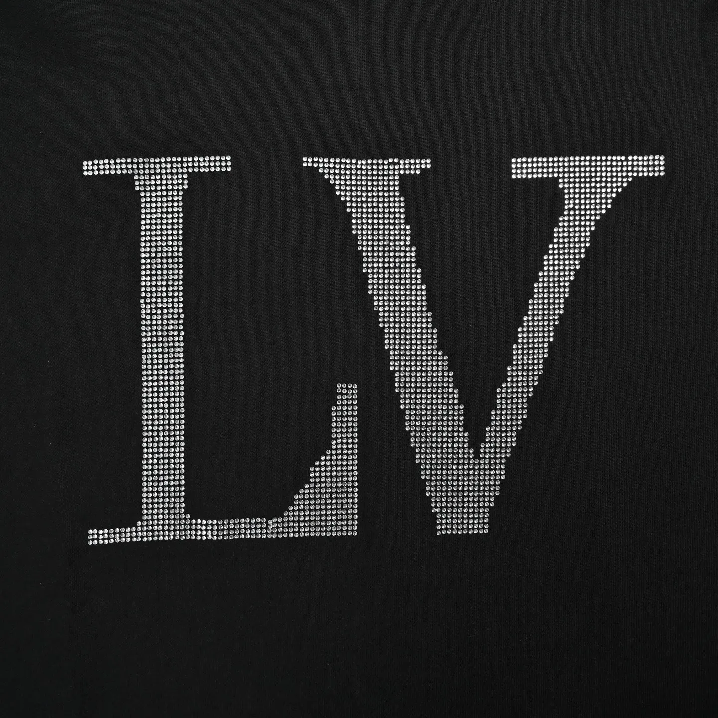 Louis Vuitton/Louis Vuitton 26ss hot diamond large letters logo short sleeves